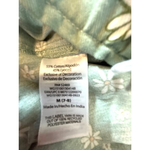 Wonder Nation Girls Shorts Pack of 2 Orange Solid/Green Yellow Floral Size M 7-8 - Picture 4 of 9